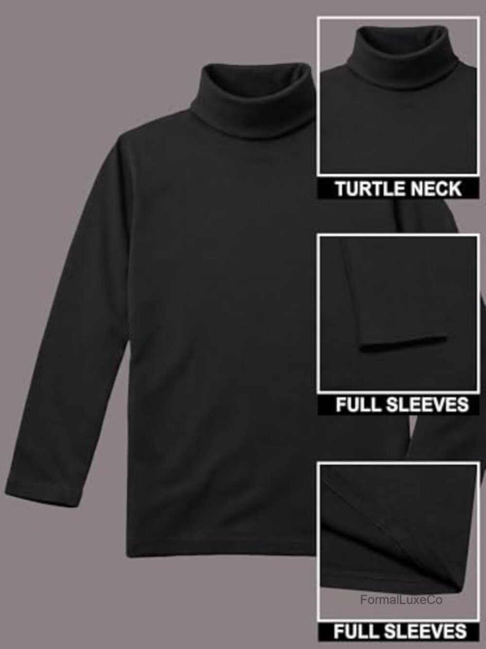 Men's Slim Fit Cotton Blend Mock Neck Pullover Winter Shirt - Picture 3 of 5